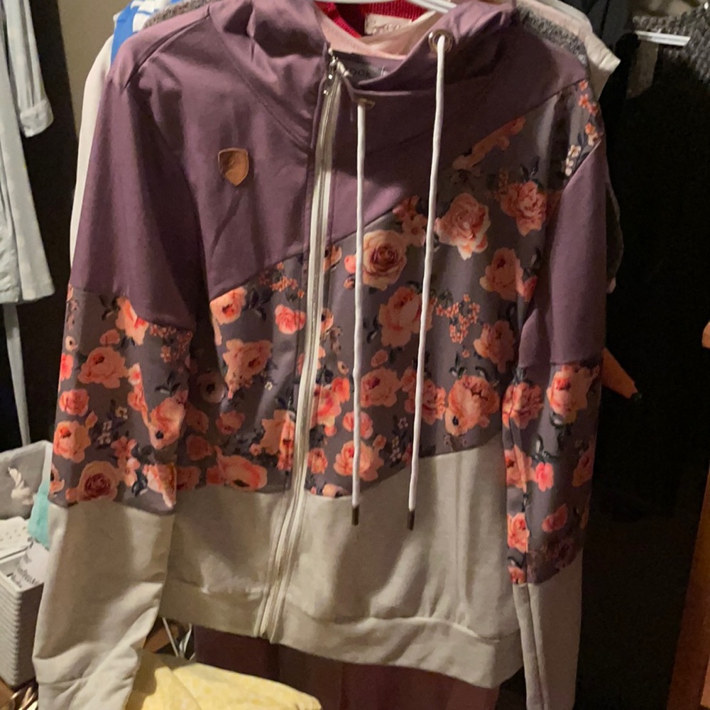 Purple zip up